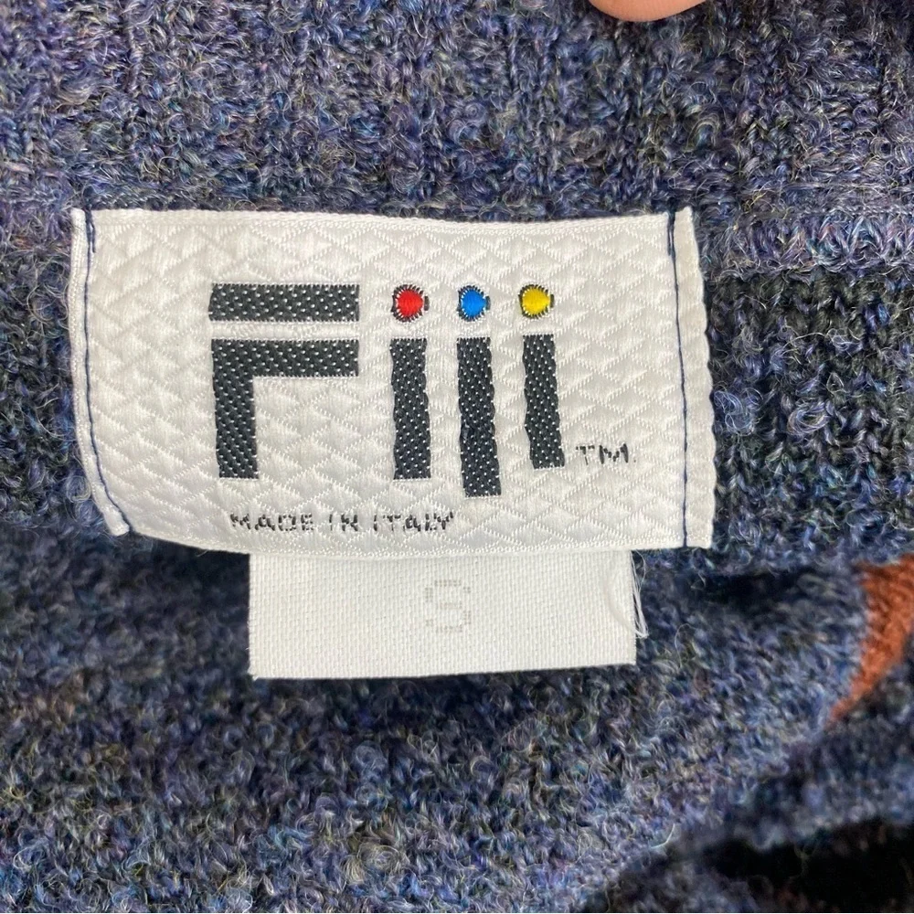 Vintage 90s Fiii Wool Blend Coogi Style Grandpa Sweater
